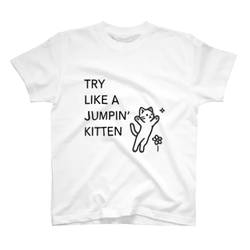 A JUMPING KITTEN Regular Fit T-Shirt