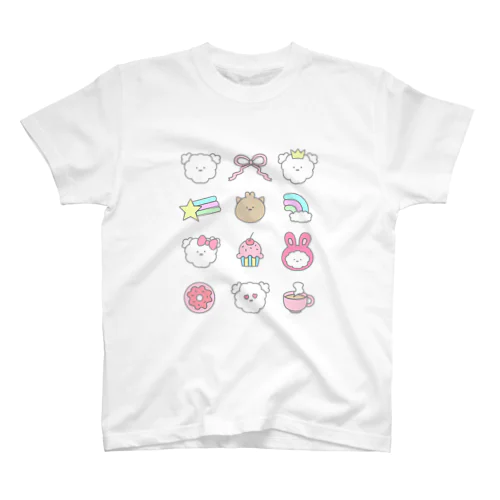 ふわふわワンポイントちゃん スタンダードTシャツ