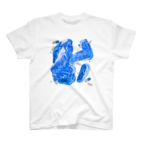 🥩青色 Regular Fit T-Shirt