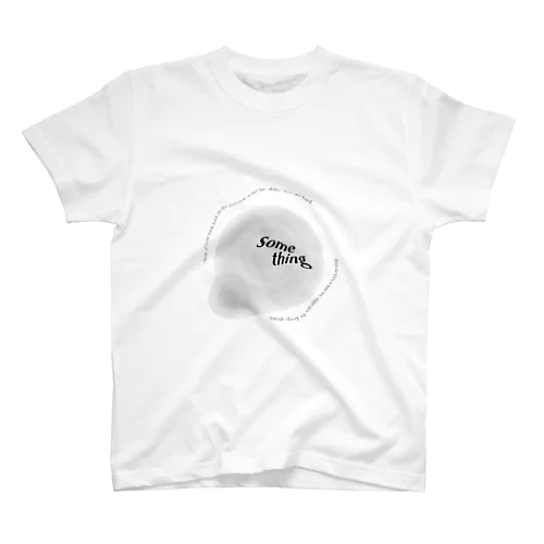 レタリングTシャツ(some thing) 티셔츠