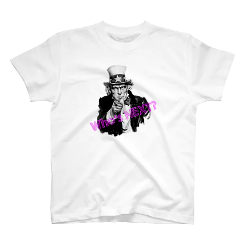 「Who's NEXT?」Purple Logo スタンダードTシャツ