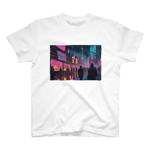 #1 ネオンの迷宮 Regular Fit T-Shirt