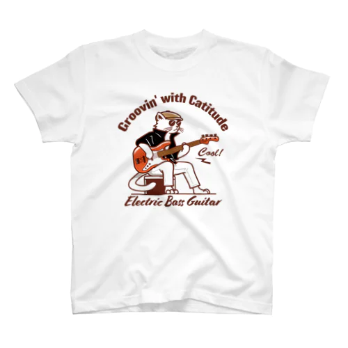 ベースで低音キメる・渋猫ベーシスト_WH Regular Fit T-Shirt