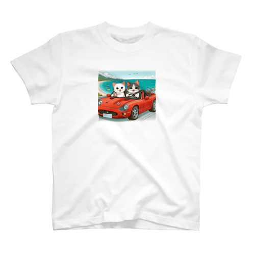 猫ちゃんのドライブデート Regular Fit T-Shirt