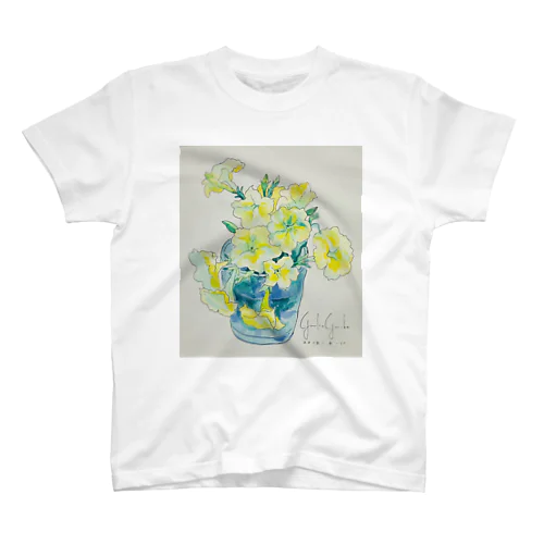 画家yuikoの花モチーフ Regular Fit T-Shirt