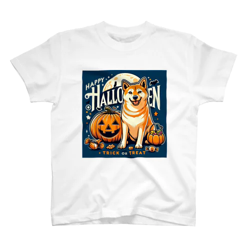 DOG x HALLOWEEN 03🟦(濃色用) Regular Fit T-Shirt