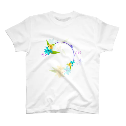 Flower_blue② スタンダードTシャツ