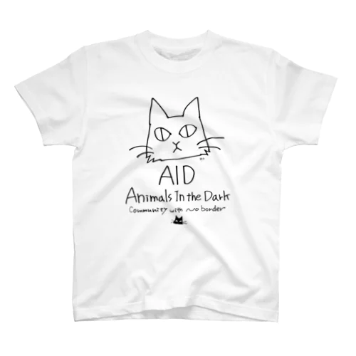 AID CAT黒線ロゴシリーズ Regular Fit T-Shirt