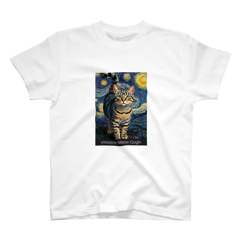 ニャオゴッホ 星月夜 Regular Fit T-Shirt