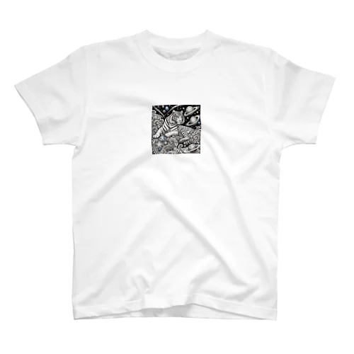 トラと宇宙 Regular Fit T-Shirt