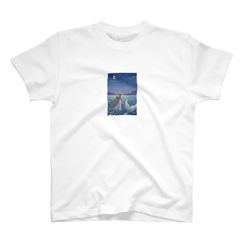 月夜に響く、人魚の子守唄 Regular Fit T-Shirt