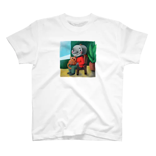 猫をかわいがる Regular Fit T-Shirt