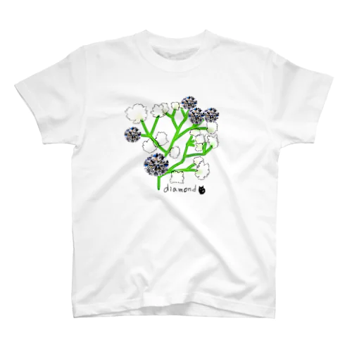 【４月誕生月】幸せの花と石 Regular Fit T-Shirt