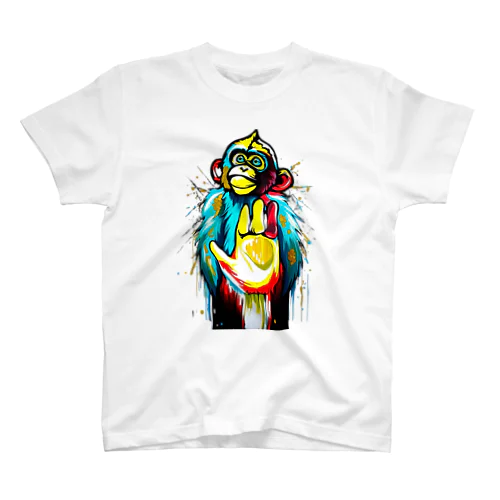 「ROCK'N'MONKEY」 Regular Fit T-Shirt