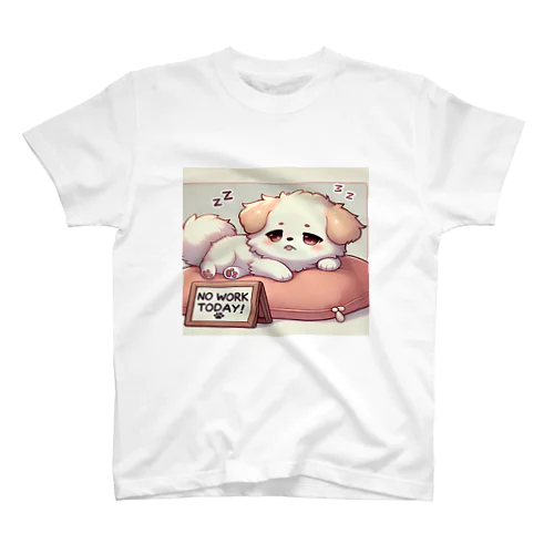 NO WORK 犬  Regular Fit T-Shirt