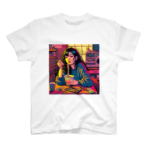 Nostalgic Midnight – ラーメンとシティポップの夜 Regular Fit T-Shirt