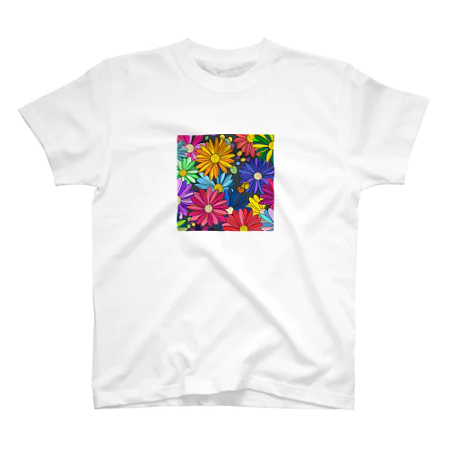 塗り絵 花 Regular Fit T-Shirt