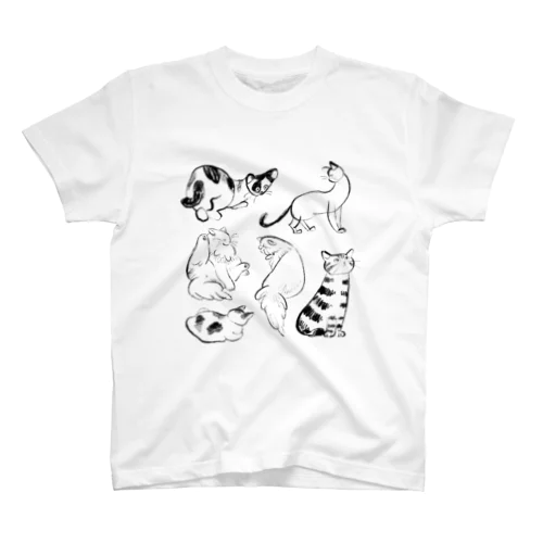 いろんな線画猫 Regular Fit T-Shirt