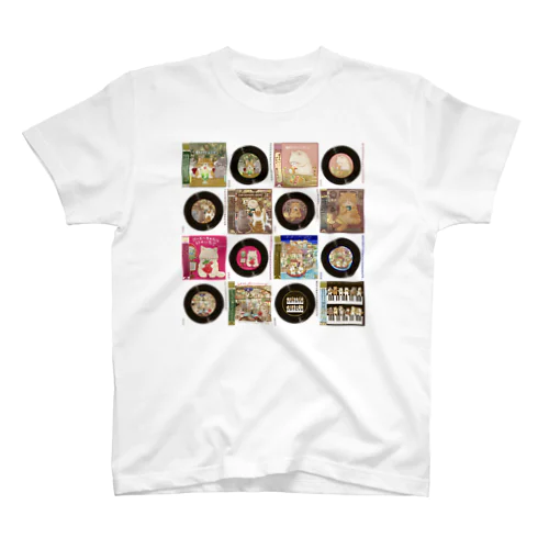 coeur.yu RECORDS （レコード風イラスト） Regular Fit T-Shirt
