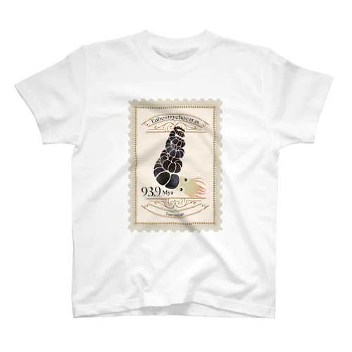 古生物ユーボストリコセラスの切手風イラスト Regular Fit T-Shirt