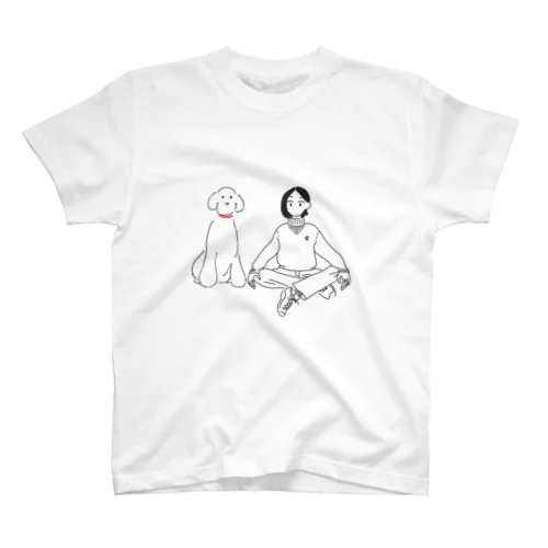 シンプルな犬派の人 Regular Fit T-Shirt