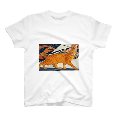 葛飾北斎×ミュシャ Regular Fit T-Shirt