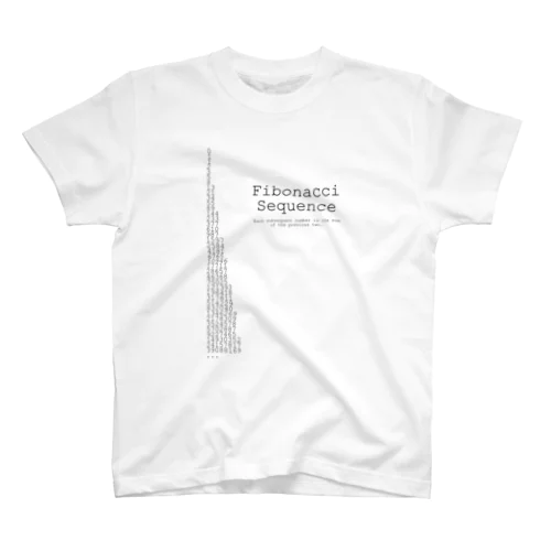 フィボナッチ数列：数学：数字：黄金比：デザインA 티셔츠