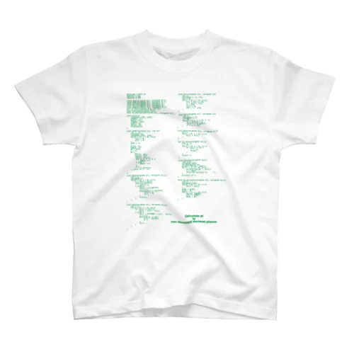 円周率を出力するC言語プログラム：コンピュータ：科学：プログラマ Regular Fit T-Shirt