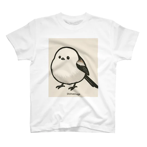 もふもふシマエナガTシャツ｜癒し系どうぶつデザイン  Regular Fit T-Shirt
