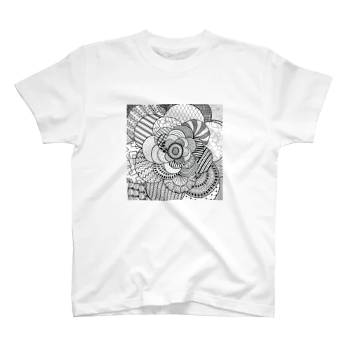 モノクロ〜flower〜 スタンダードTシャツ