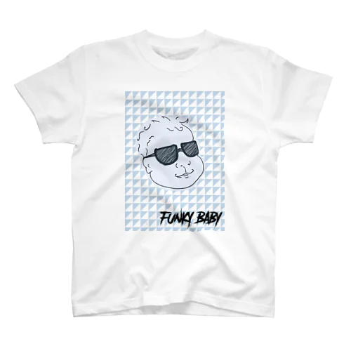 FUNKY BABY(ブルー) Regular Fit T-Shirt