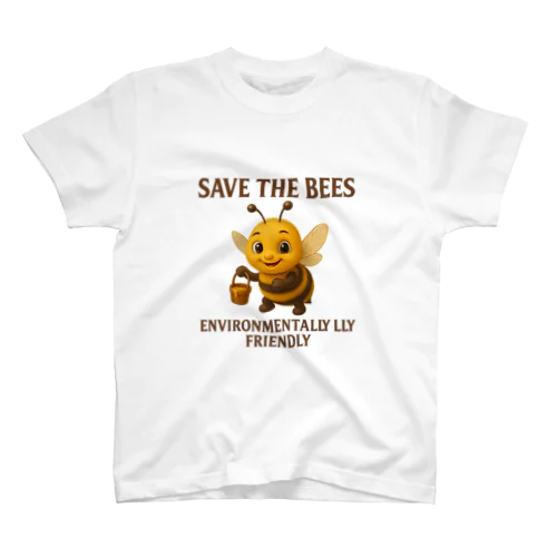 SAVE THE BEES ミツバチTシャツ（3Dデザイン） Regular Fit T-Shirt