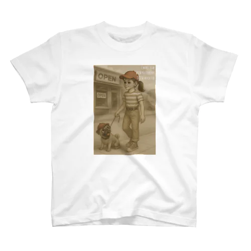 パグと散歩 Regular Fit T-Shirt