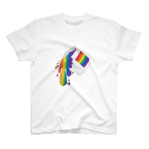 あふれるプライドカラー / LGBTQ+ ・フラグ ペンキ缶 Regular Fit T-Shirt
