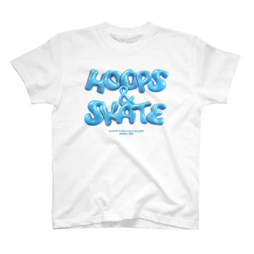 HOOPS & SKATE (Blue) Regular Fit T-Shirt