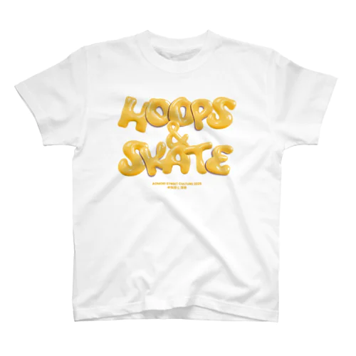 HOOPS & SKATE (Yellow) Regular Fit T-Shirt