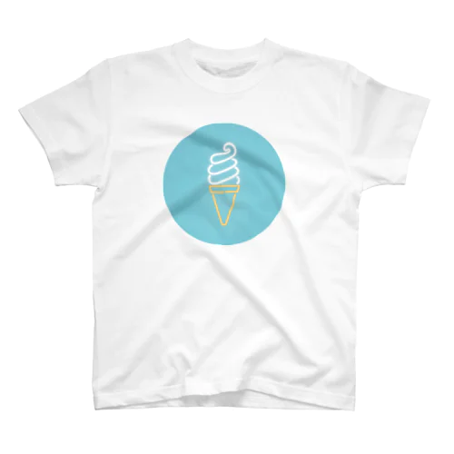 ソフトクリーム（neon mint circle） スタンダードTシャツ