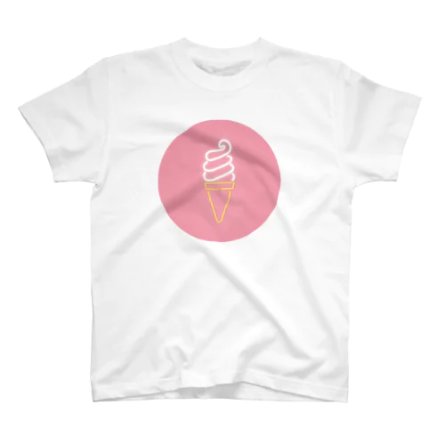 ソフトクリーム（neon pink circle） Regular Fit T-Shirt