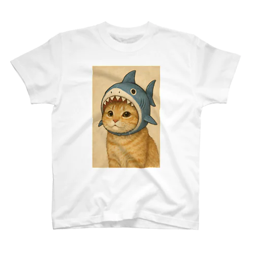 サメ猫 Regular Fit T-Shirt
