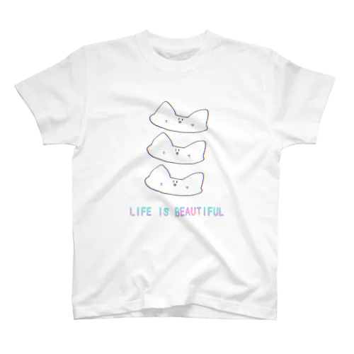 ねこはじんせいがたのしいんだよっ Regular Fit T-Shirt