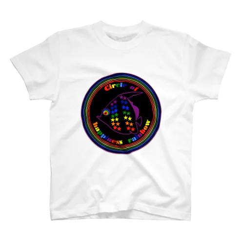 Circle of happiness rainbow<black tropical fish> スタンダードTシャツ