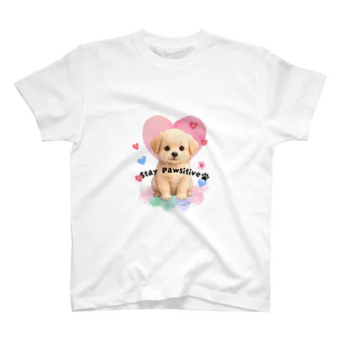 Stay Pawsitive  Regular Fit T-Shirt