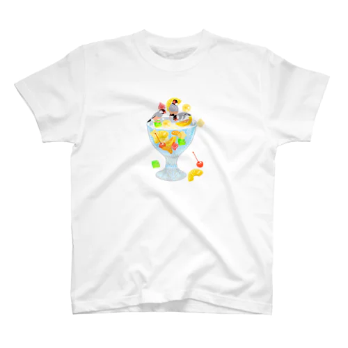 みつ豆桜文鳥 スタンダードTシャツ