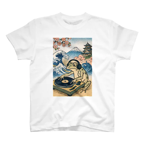 カエル 鳥獣戯画 DJ スクラッチ 妖怪 Regular Fit T-Shirt
