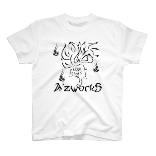 九尾之狐(黒プリント) Regular Fit T-Shirt