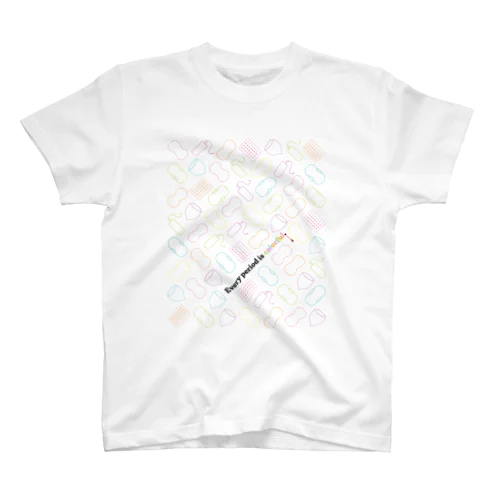 【生理】Every period is colorful.／生理はカラフル。 スタンダードTシャツ