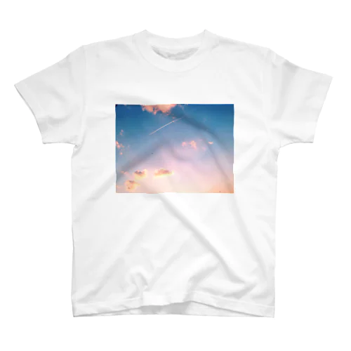 飛行機雲と夕焼け スタンダードTシャツ