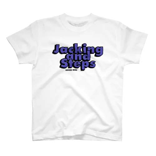 Jacking and Steps Purple Regular Fit T-Shirt