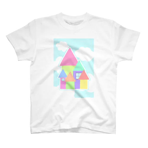 PASTEL COLOR HOUSES Regular Fit T-Shirt