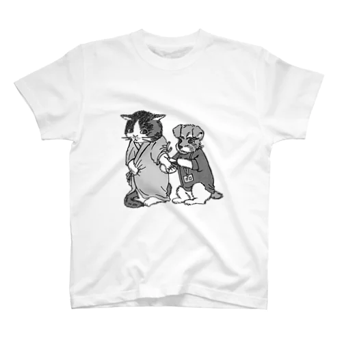 にゃんドック💉採血ver(モノクロ) スタンダードTシャツ